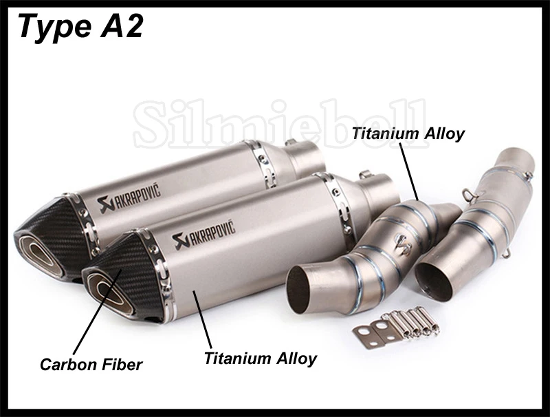 Akrapovic выхлопной мотоцикл для Kawasaki Z1000 Z1000SX 2010 до 2019 настоящий титановый сплав