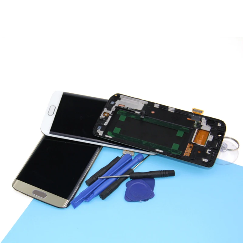 Super Amoled ЖК дисплей для Samsung Galaxy S6 Edge G925 G925F SM с Сенсорный экран планшета Ассамблеи