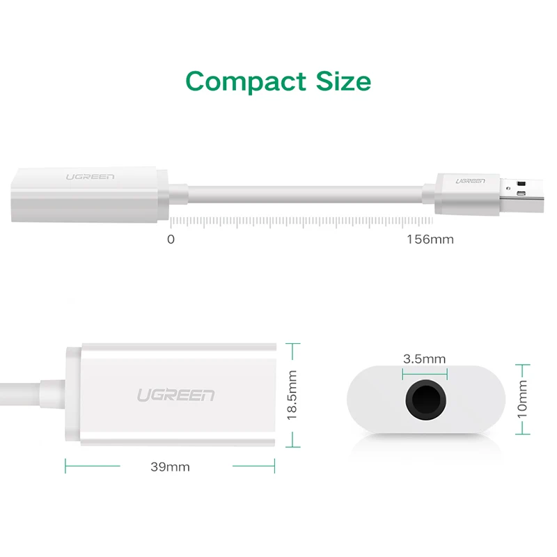 Ugreen 2 в 1 внешняя звуковая карта 3,5 мм USB адаптер аудио Интерфейс палка для селфи для iPhone EarPods наушники кабель компьютер звуковая карта с интерфейсом USB