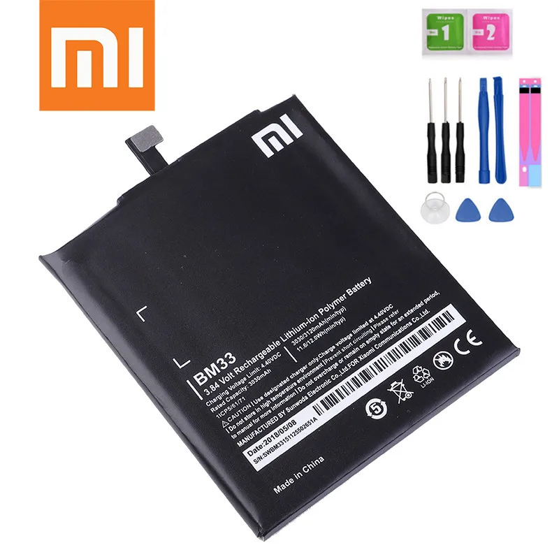 Аккумулятор для телефона Xiaomi BM33 3120 мА/ч высокое качество Mi 4i оригинальный