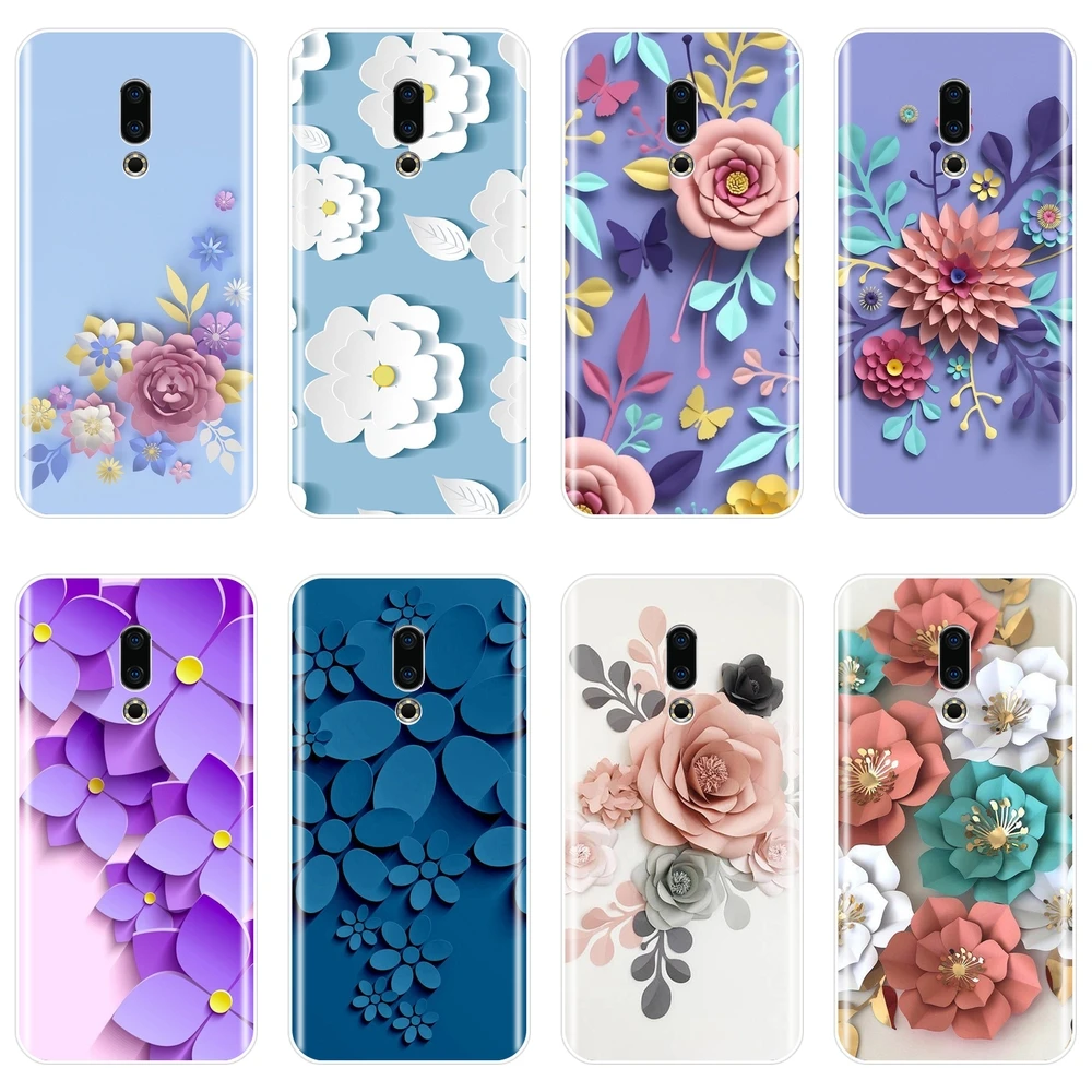 Задняя крышка для Meizu 15 Lite 16 Plus 16th 16x мягкий силиконовый фиолетовый чехол телефона