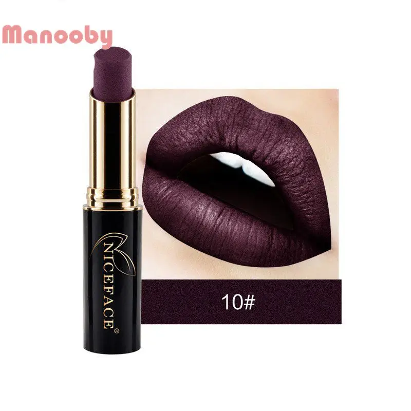 Manooby 3 цвета Женская матовая губная помада водостойкая сексуальный бальзам для