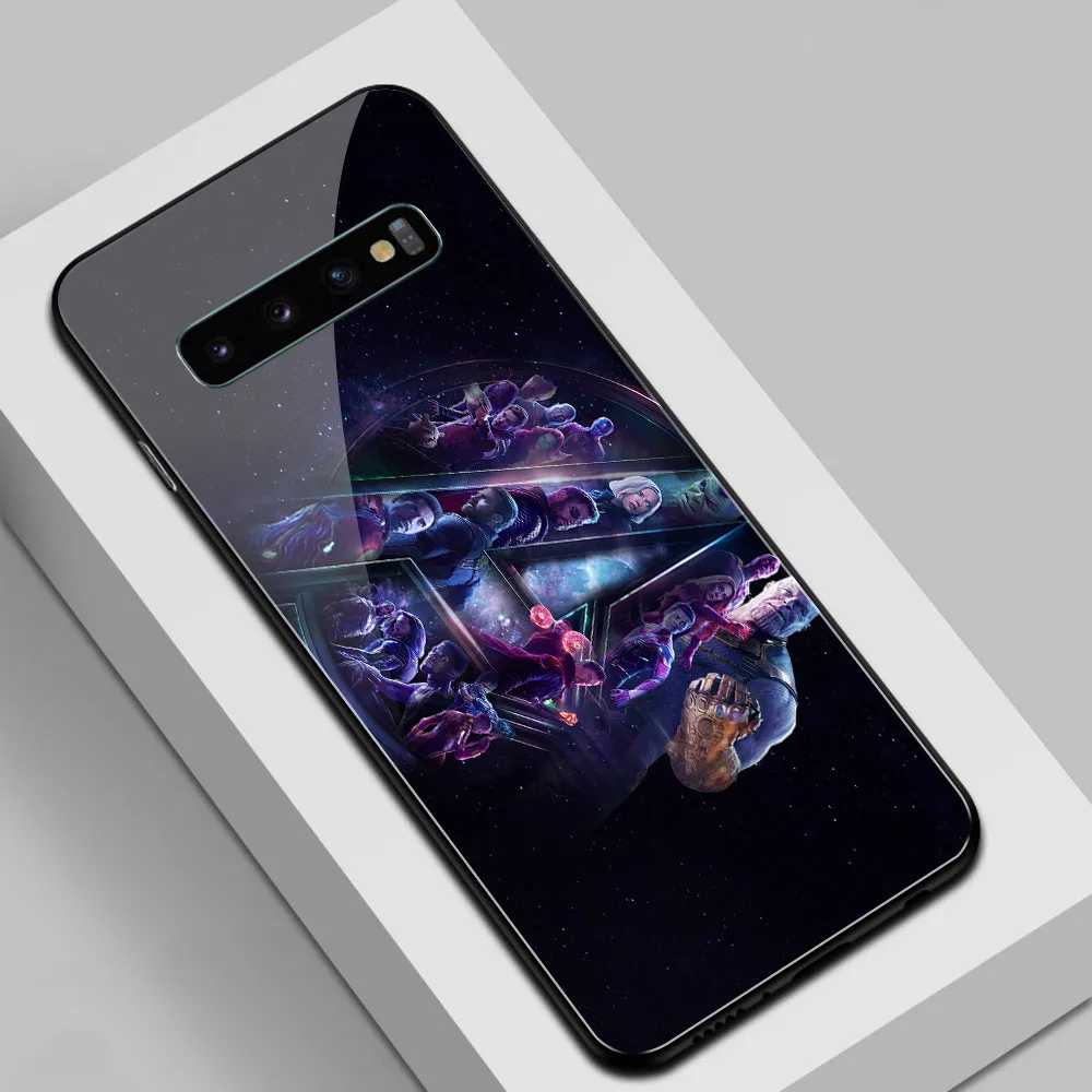 Стеклянный чехол для Samsung s20 Plus стеклянная задняя крышка S8 Marvel avenger samsung Galaxy S9 S10 plus