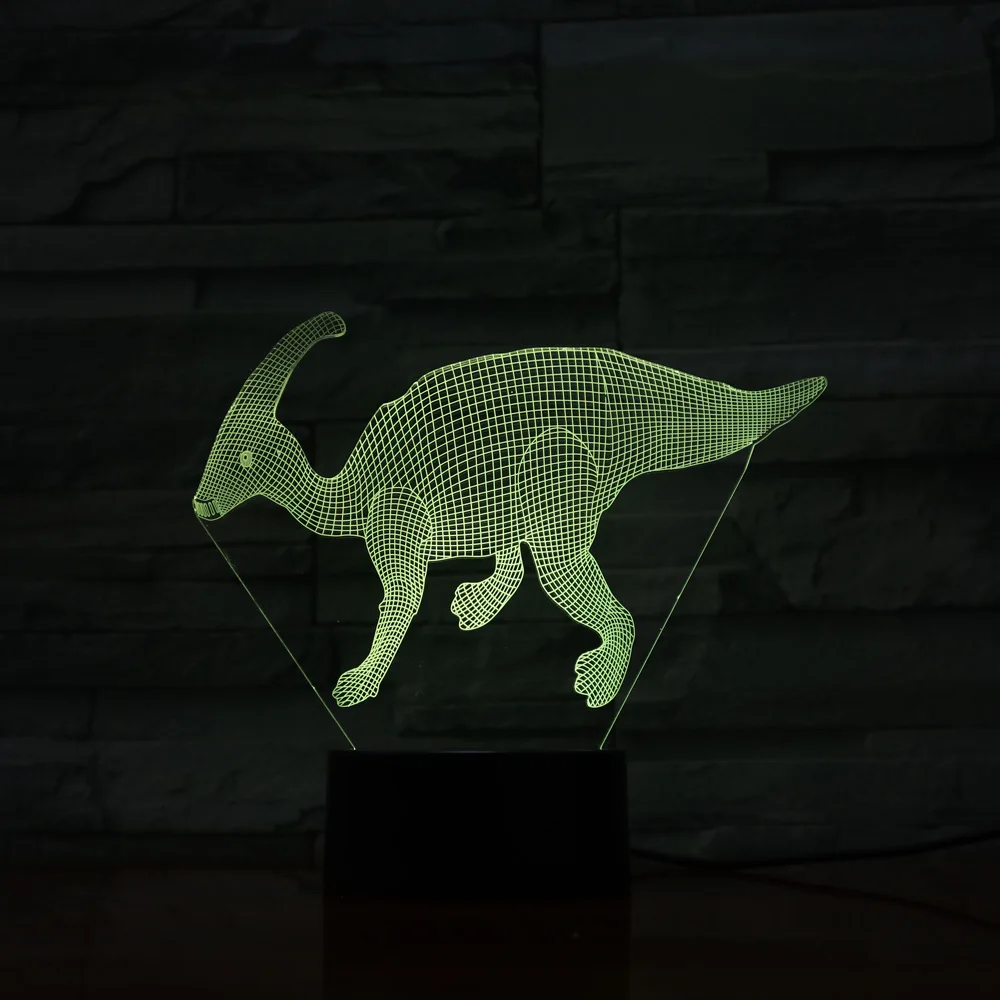 Лампа с 3D изменением цвета динозавр новая детская игрушка ночник гирлянда