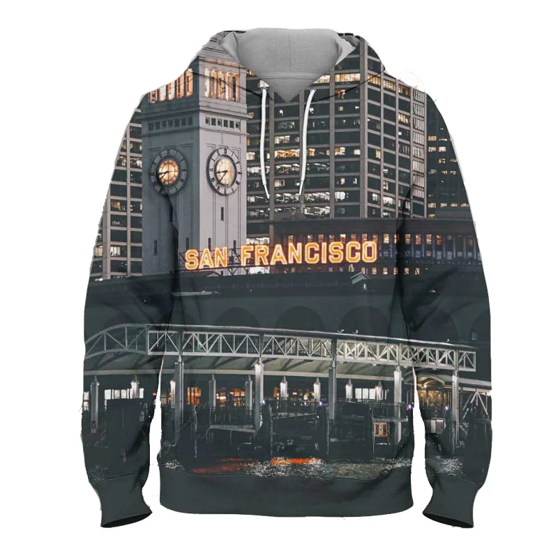 

3d Print Hoodie Men Women Hoodies Love Sans Francisco Building Outwear Halloween Christmas Gift Fancy Sweatshirts Couple Clothes