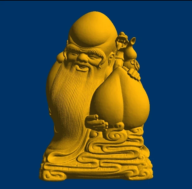 

3D model for cnc 3D printers relief in STL file format The god of longevity with peach 2