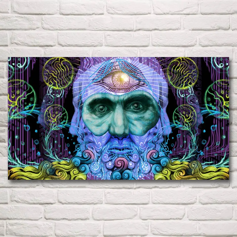 Psychedelic гриб Planet Plant Mountains Hyperbeast Brock Hofer Creature Art Холст печать домашний Декор постер