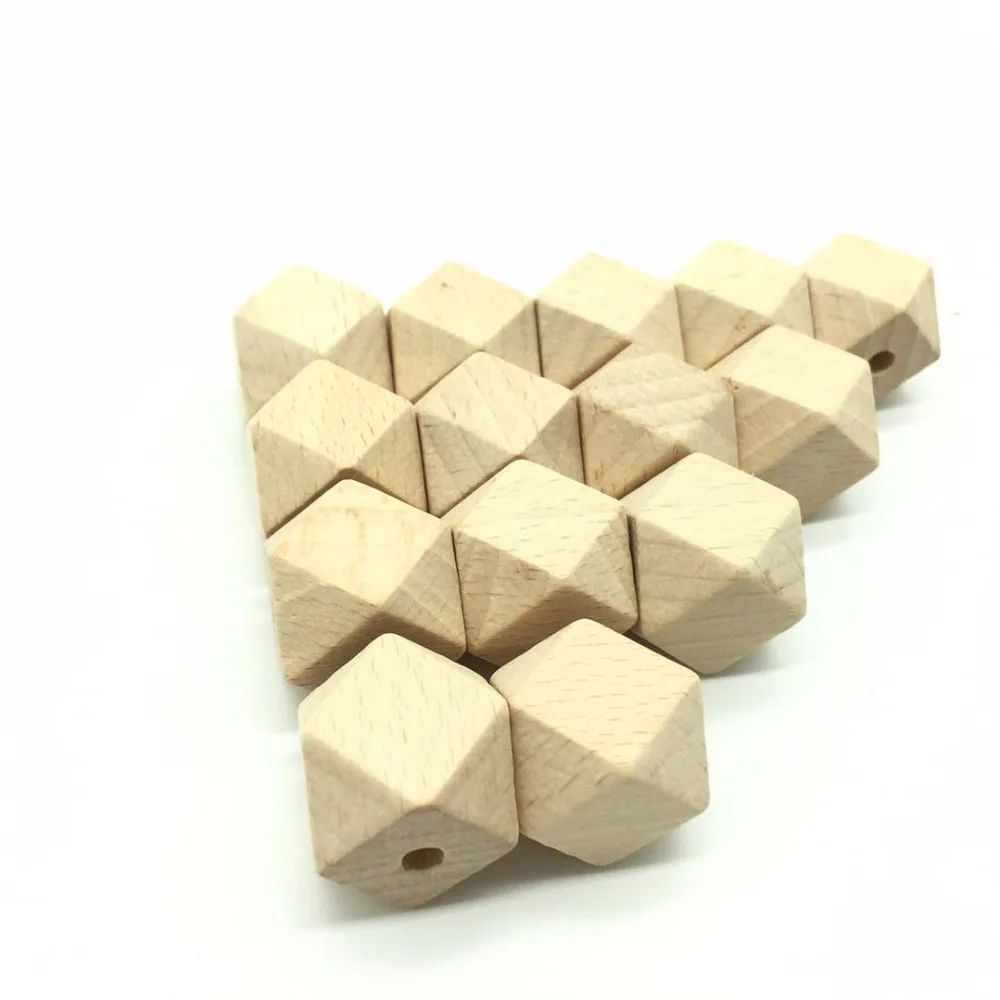 Teeny Teeth 60PCS 20 MM Beech Wood Hexagon Beads Hex Geo Natural Eco beads Organic Wooden Loose | Украшения и аксессуары