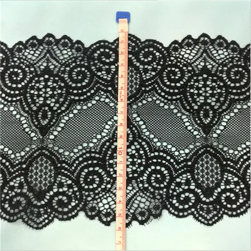 black 1 ярд ширина 16,5 см 2 цвета эластичная кружевная ткань для творчества ремесла швейные suppies украшения аксессуары для одежды эластичная кружевная отделка - Цвет: black