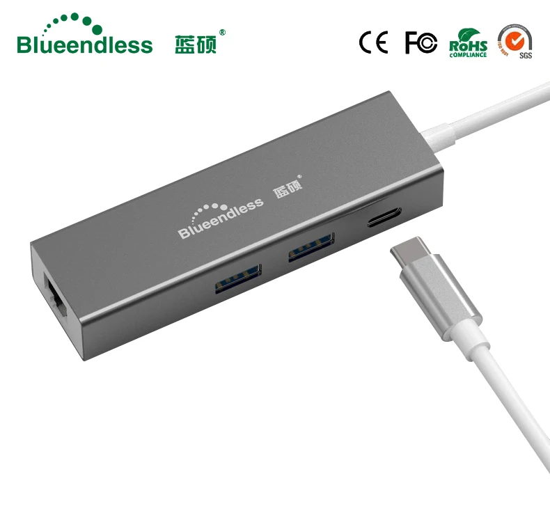 Высокоскоростной конвертер для ноутбуков MAC 5 Гбит/с разветвитель usb c Ethernet порт Type