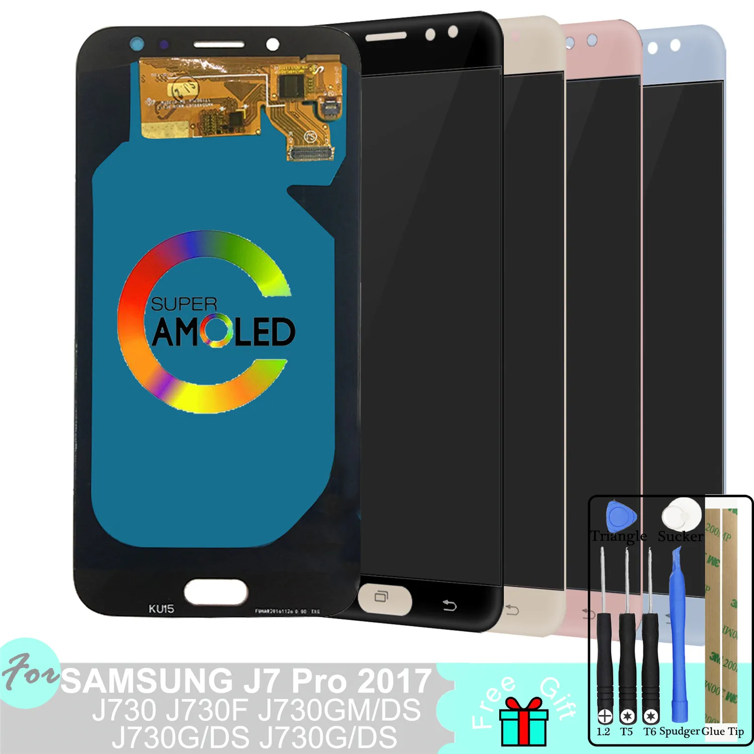 J730 ЖК-дисплей для samsung Galaxy J7 Pro J730 J730F дисплей SM-J730F/G/GM/FN/DS сенсорный экран дигитайзер сборка Замена Рамки