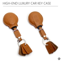 f55 f56 leather car key case key holder brown new oem for bmw mini cooper onefun