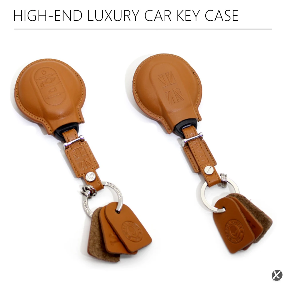 Кожаный чехол для ключей F55 F56 коричневый Новый OEM BMW Mini Cooper ONE/FUN|leather car key|key holder bmwbmw
