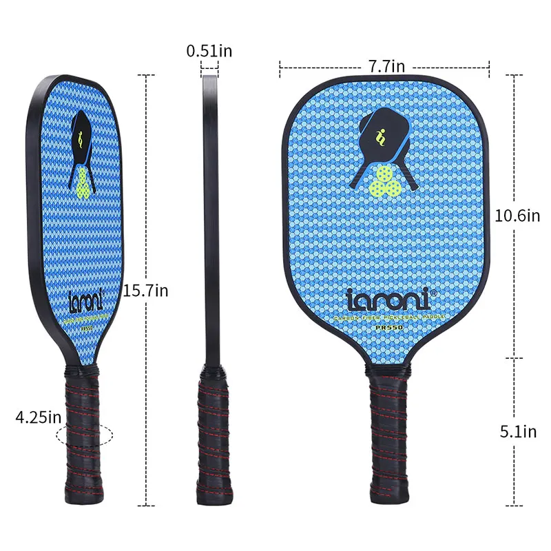 IANONI Pickleball набор ракетки из углеродного волокна состав Alu сотовый сердечник