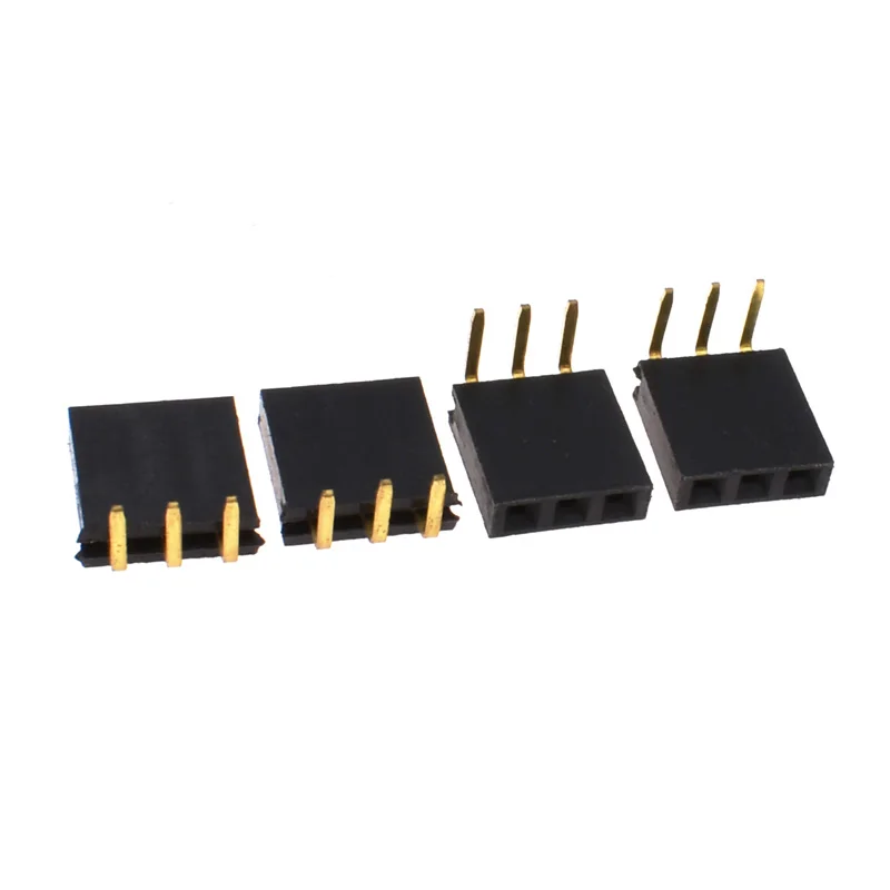 10 шт. 1X3 1X4 1X6 2X7 2X13 2X20 Pin 2,54 мм правый угол Однорядный штыревой разъем типа «папа» 90 градусов иглы Разъем