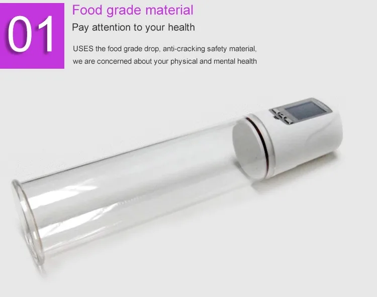 Помпа для пениса с USB Перезаряжаемые ЖК-дисплей автоматический электронный