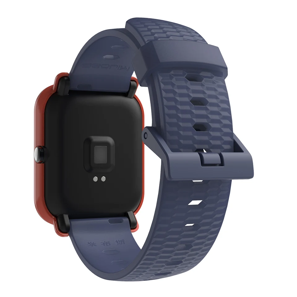 Спортивный силиконовый ремешок Mijobs для умных часов Xiaomi Huami Amazfit Bip Pace GTR 20 мм 22
