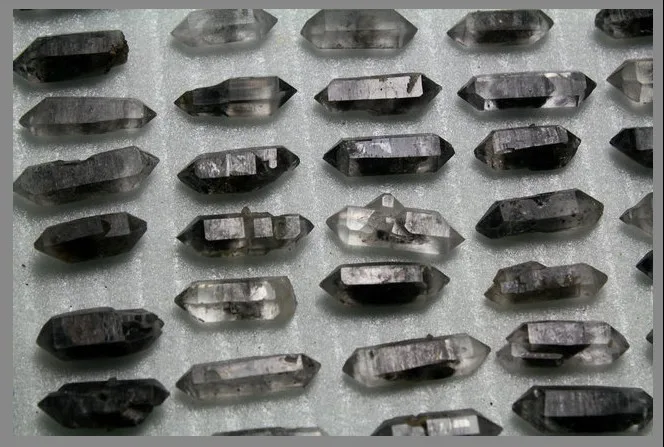 99 натуральный черный призрак кристалл кости двойной конец образцов|crystal pandora|crystal