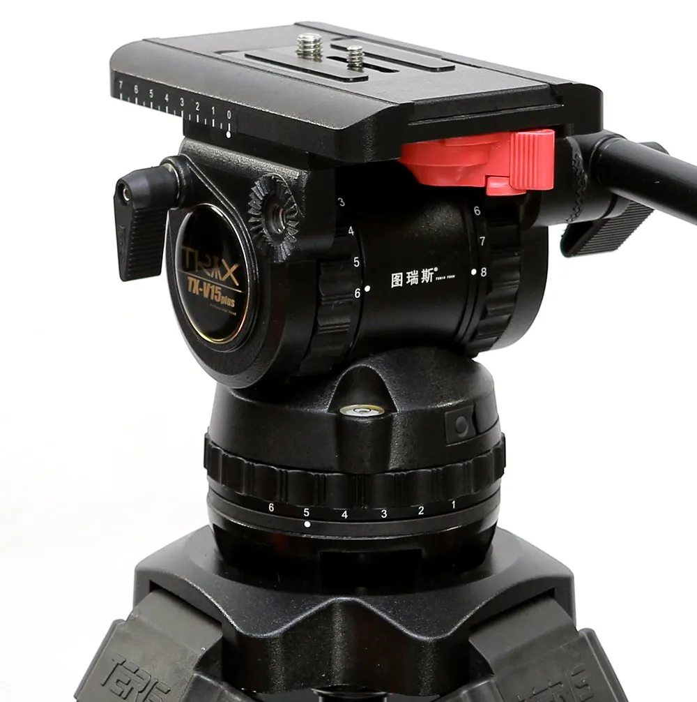 TERIS TRIX TX-V15 Plus TS150 Профессиональный штатив для видеокамеры с подвижной головкой