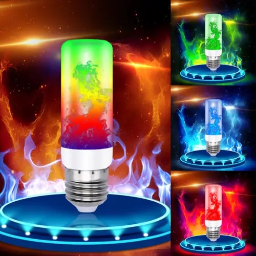 4 режима E27/26 LED эффект пламени огнеупорная лампа Мерцающая Декор|Светофор| |