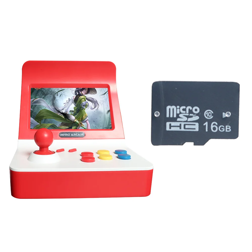 Red 8G Card Портативная ретро мини портативная игровая консоль 4,3 дюймов 64 бит 3000 видеоигры Классическая семейная игровая консоль подарок ретро аркадная - Цвет: Red 8G Card
