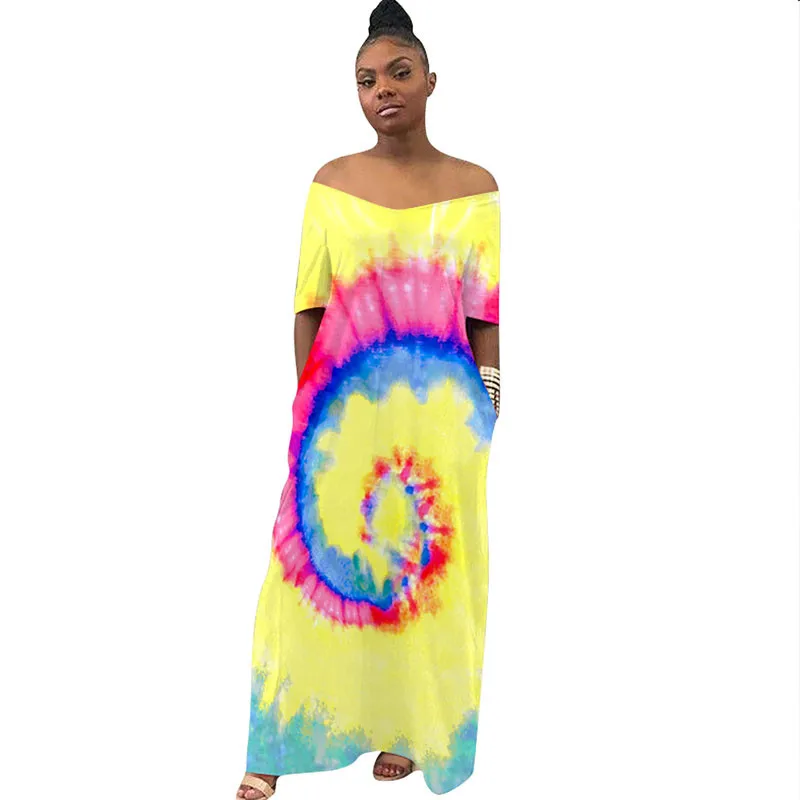 Женское богемное повседневное летнее платье с принтом привлекательное длинное