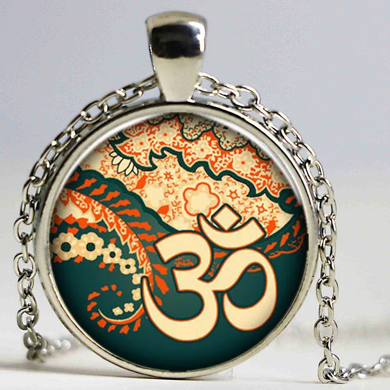 Новое 3D изображение Йога фигура Корица серебряный цвет круглый кулон любовь