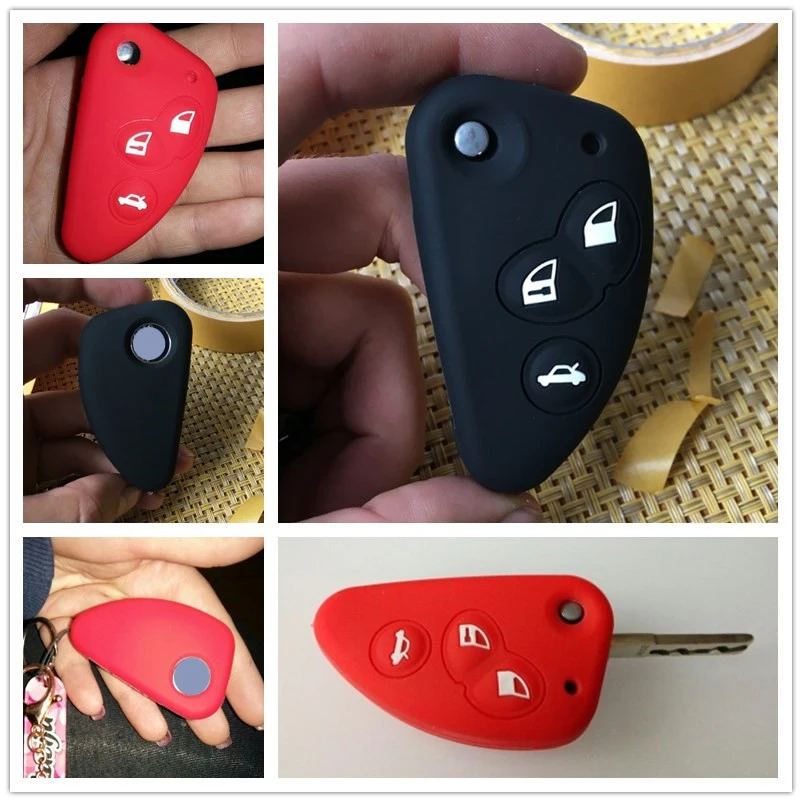 Чехол книжка для Alfa Romeo 147 156 166 Gt Jtd Ts 3 кнопки|silicone key fob|fob coversilicone fob cover |