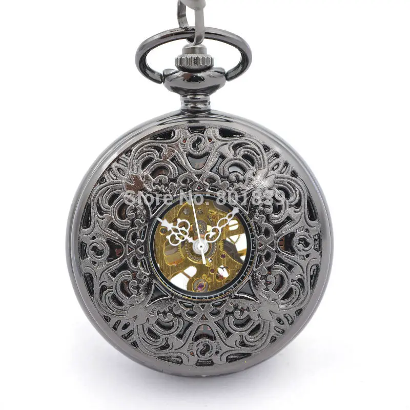 Новинка механические часы H183 в старинном стиле с ручной заводкой черные