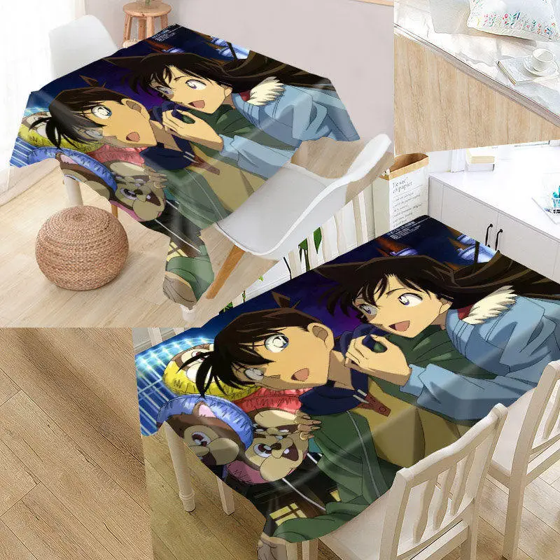 New Arrival Custom Detective Conan Table Cloth Waterproof Oxford Fabric Rectangular Tablecloth Home Party Year | Дом и сад