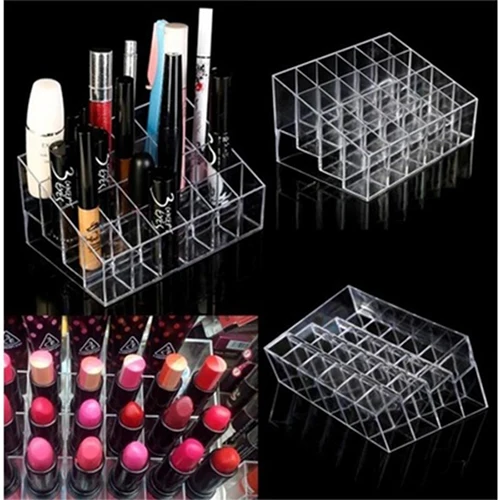 24 Сетки органайзер для макияжа ящик хранения акриловый держатель кисти Губная