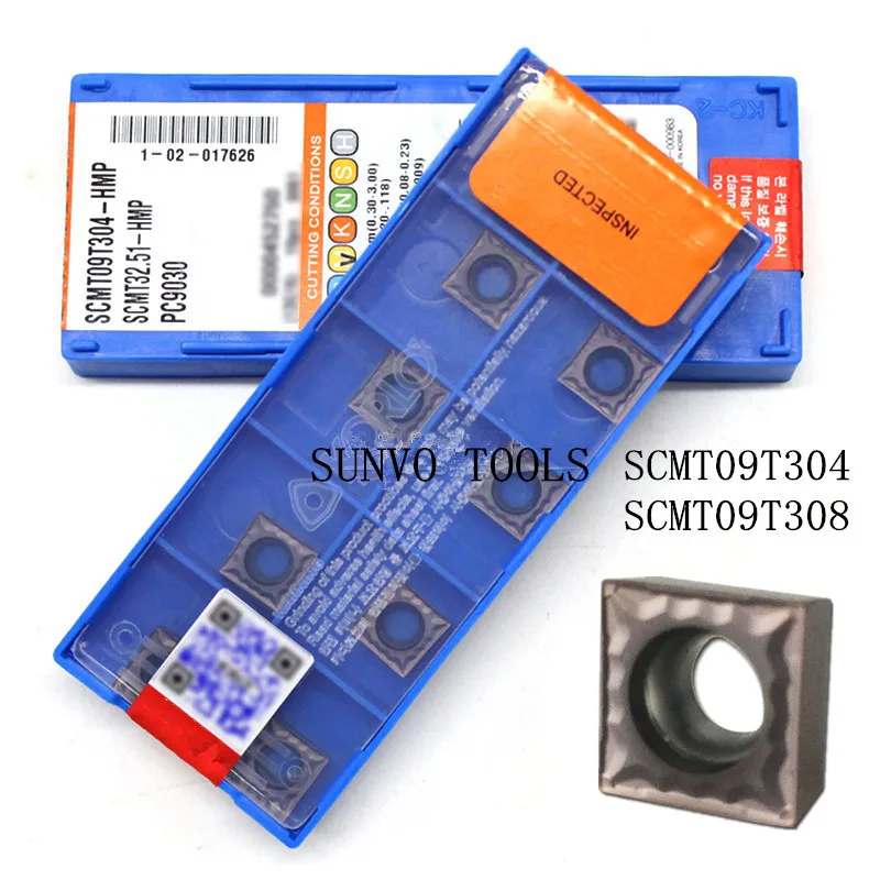 10 шт. токарные вставки SCMT09T04 PC9030 NC3030 KORLOY фрезерные Держатель токарный SSKCR/SSSCR/SSDCN 1212