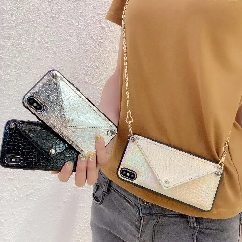 Чехол для iPhone X Xr Xs Max чехол с привлекательной змеиной кожей лазерный флип кошелек
