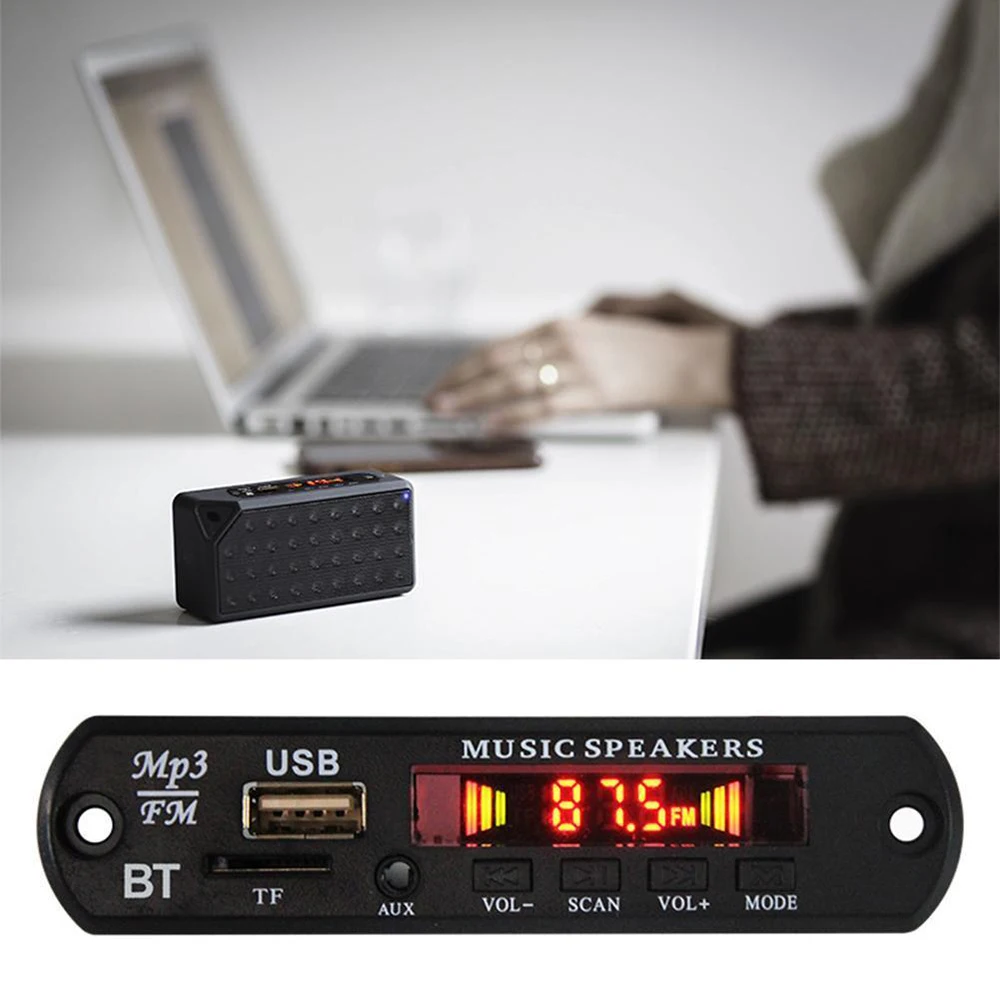 Беспроводной Bluetooth MP3 WMA декодер плата аудио модуль Поддержка USB SD AUX FM радио для