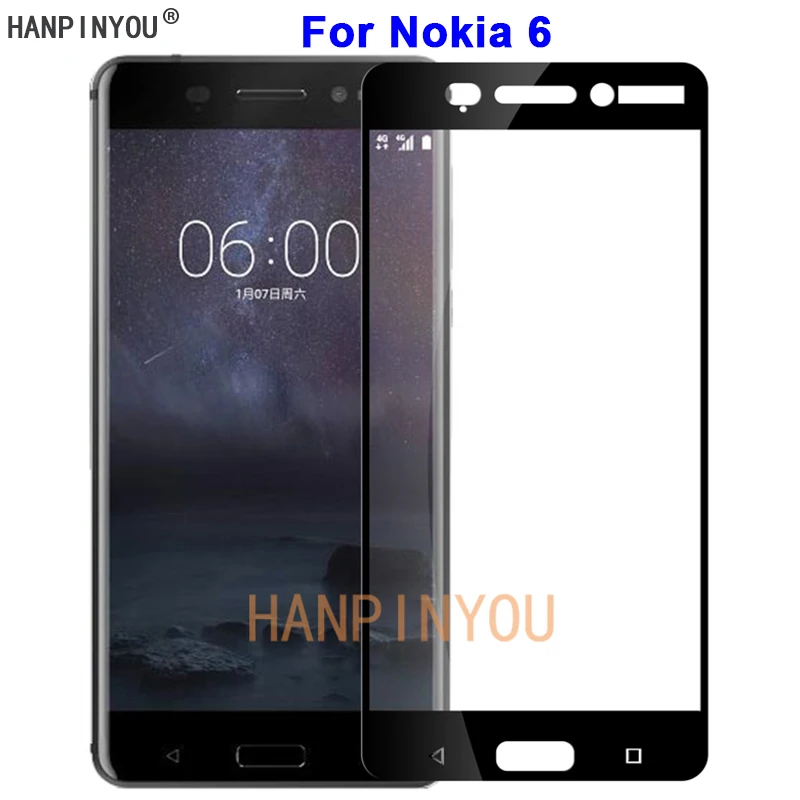 

Для Nokia 6 (2017) TA-1000 Nokia6 5,5 "Новинка твердость 9H 2.5D полное покрытие закаленное защитная стеклянная пленка для экрана