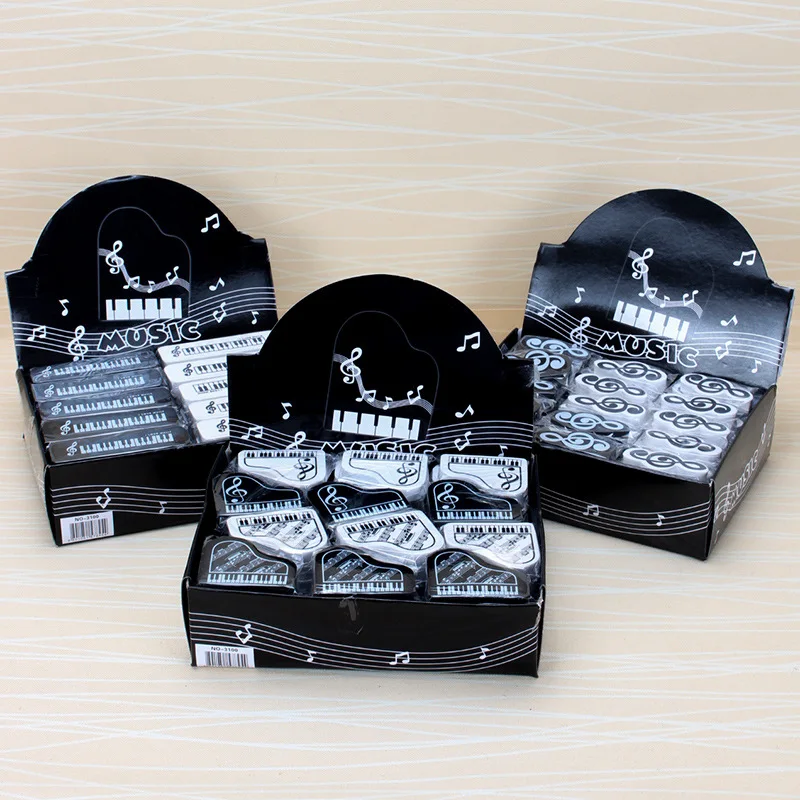 2 шт. черно белый музыкальный карандаш ластик школьные принадлежности Офисная