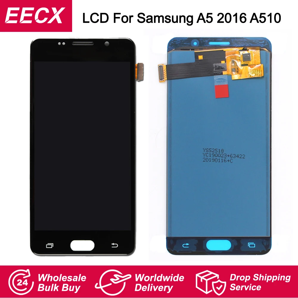 ЖК дисплей с дигитайзером сенсорного экрана для Samsung Galaxy A5 2016 A510 A510F A510M|Экраны