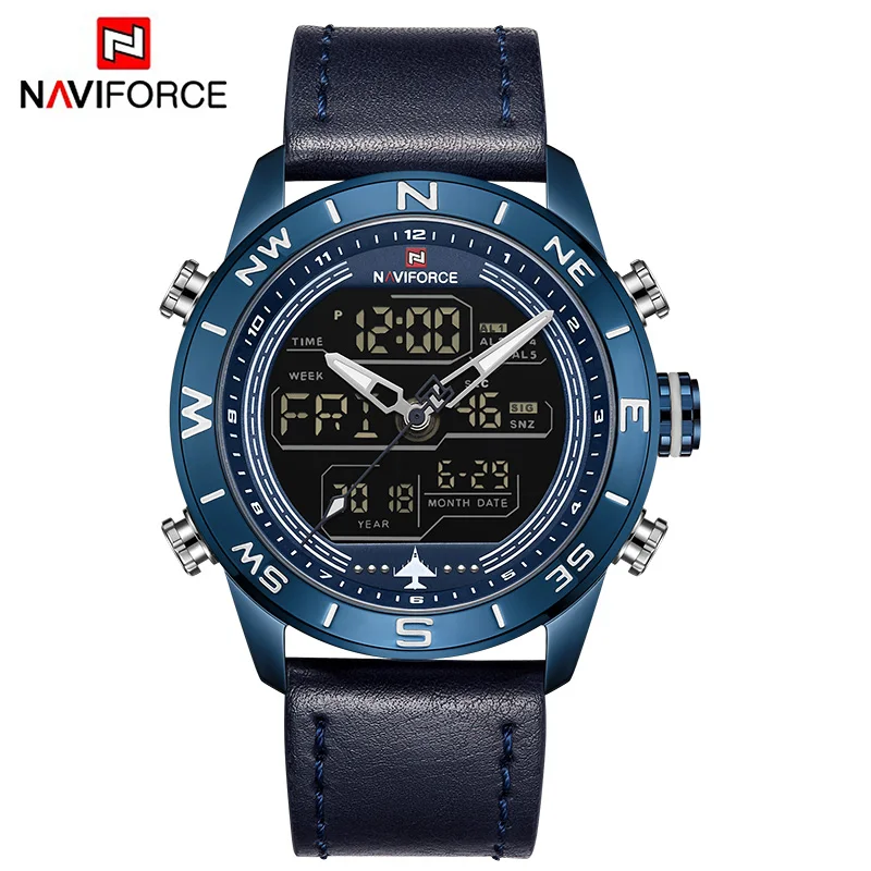 NAVIFORCE Роскошные брендовые новые мужские спортивные кварцевые часы для отдыха