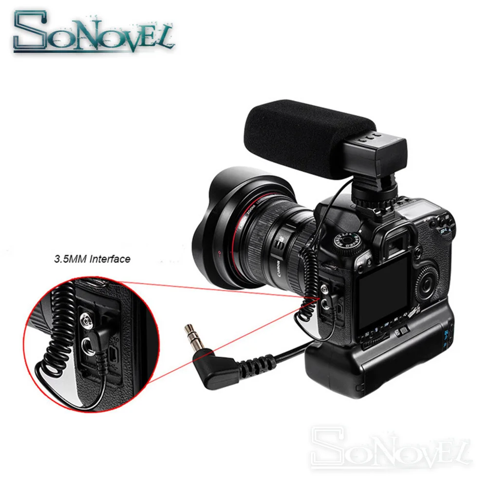 Профессиональный стерео микрофон для камеры DSLR Nikon Z6 Z7 D7500 D7200 D5600 D5500 D5300 D3300 D850 D810