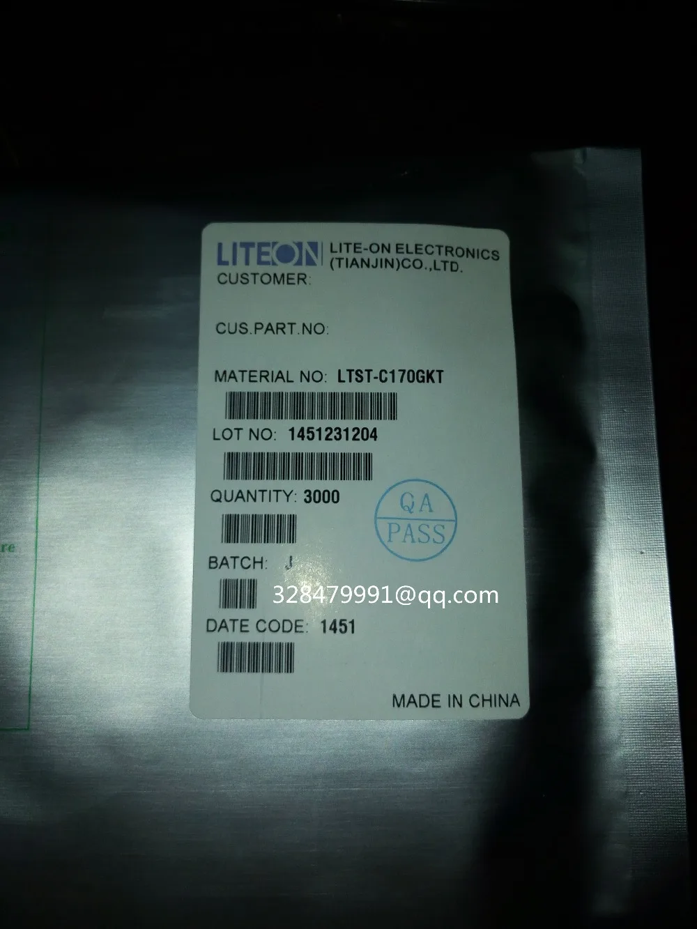 

50 шт./лот Lite-On Inc. LTST-C170GKT LTSTC170GKT LED GREEN CLEAR 0805 SMD
