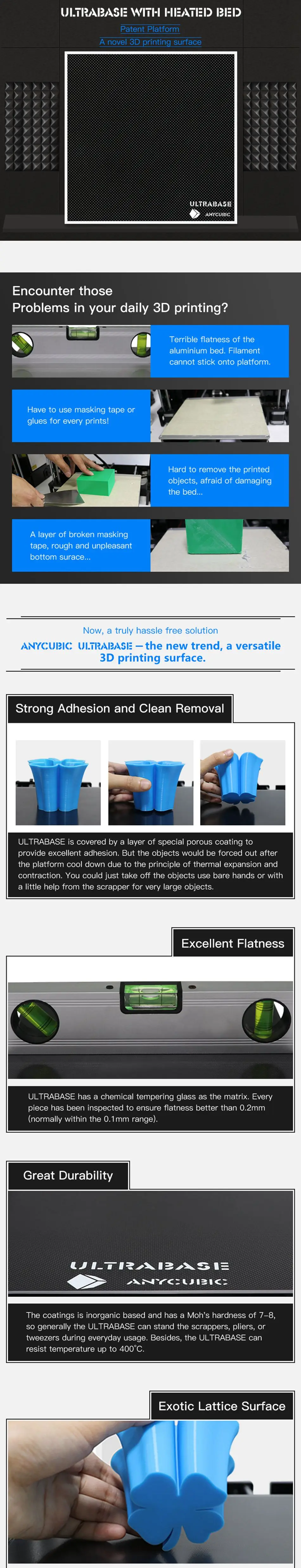 ANYCUBIC Ultrabase 3D платформа для печати с подогревом построить поверхность Стекло пластины 240x220x5,5 мм совместимый для I3 Мега MK2 MK3