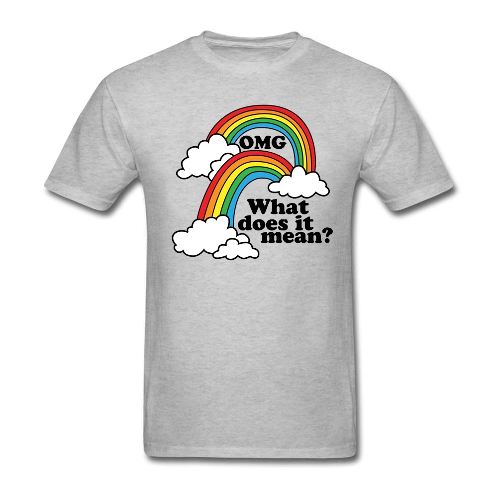Мужская футболка большого размера s Double Rainbow OMG забавная греческая ретро Уличная