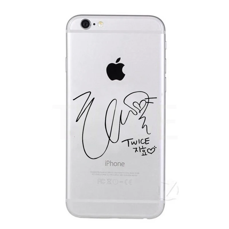 BZWGL twice signature Phone Case for iPhone 5s 6 7 8 Plus X tpu Transparent soft cover |