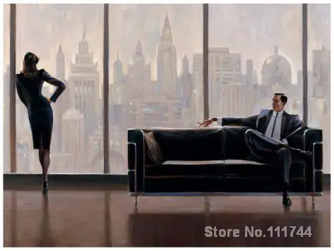 

Office art Pensive New York by Brent Lynch Canvas oil Painting High quality Hand painted
