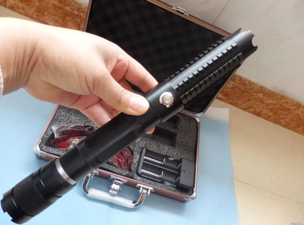 Высокая Мощность лазерная указка сжигания синий Лазерный фонарь 445nm 10000m