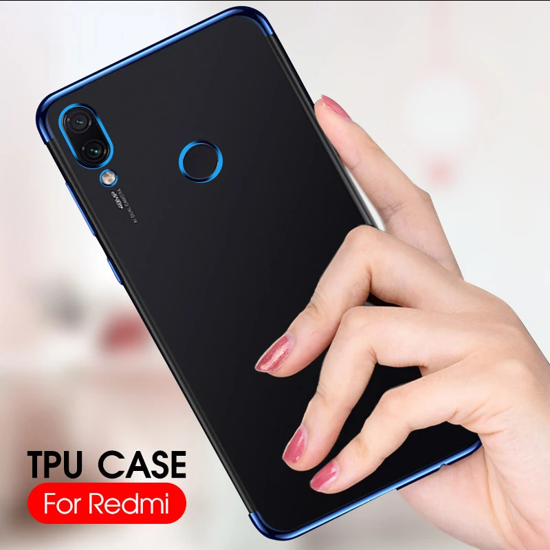 Чехол для телефона Redmi Note 7 Прозрачный бампер из ТПУ Силиконовый противоударный