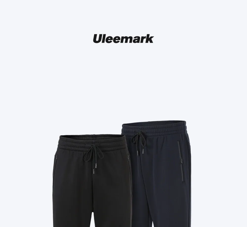 Новинка Uleemark, мужские спортивные штаны для отдыха, свободные штаны, вязаные мужские брюки, высокая эластичность, композитная ткань, теплый флис, антистатический