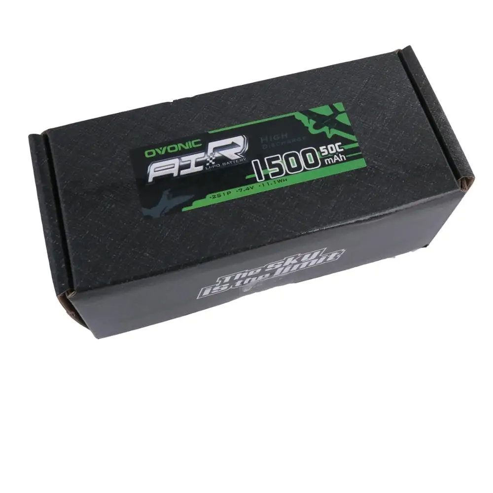 2х аккумулятор ovoic 7,4 V 1500mAh 50C-100C 2S LiPo с Т-образным разъемом для 1/18 RC автомобиля 1:18 размера автомобиля вертолета самолета квадрокоптера