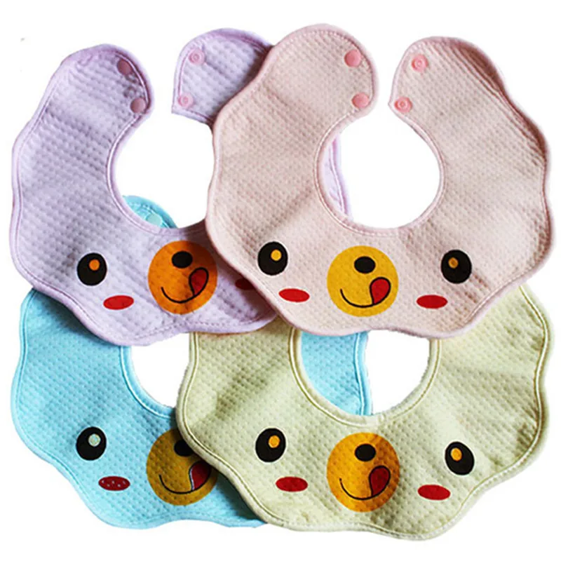 4PCS Baby Bibs Scarf Boys Girls Feeding Smock Infant Towel Burp Cloths Round Neck 360 Degree Random Color | Детская одежда и обувь