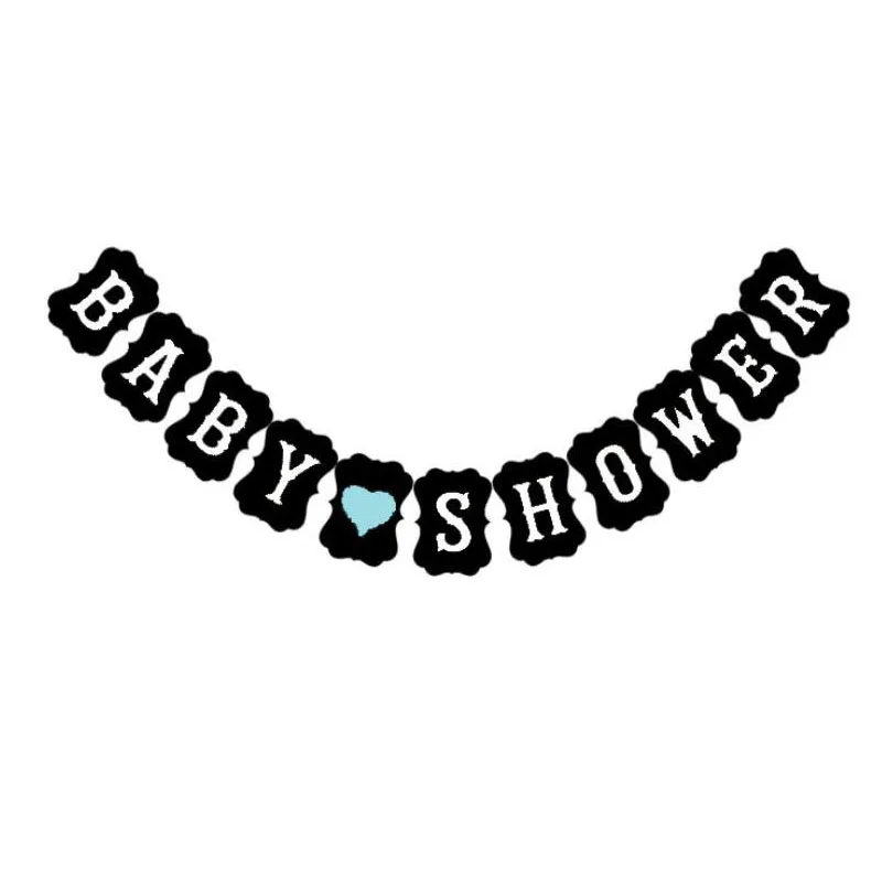 

8Season Baby Shower Banner Pink Blue Black Happy Birthday Bunting Garland its a girl its a Boy Balloons Kids Party Decorations